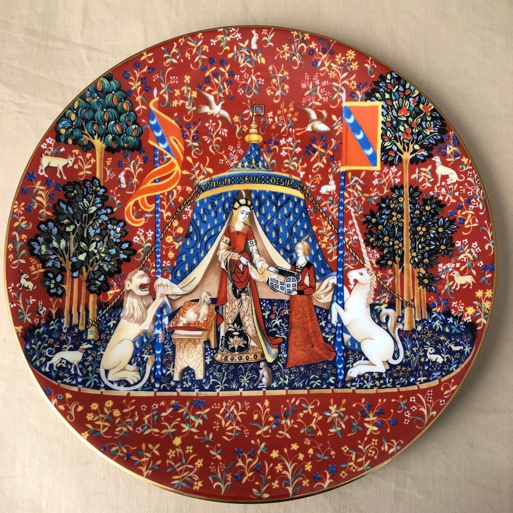 1977 France Ch Fields Limited Ed Haviland Limoges Plate La dame a La Licorne #1